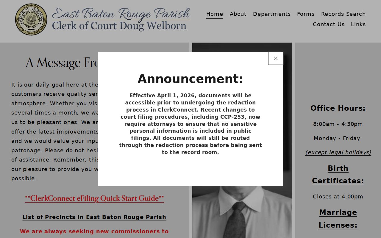 Louisiana criminal court cases parish clerk records gateway