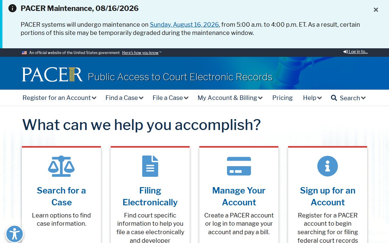 Louisiana criminal court cases federal PACER records